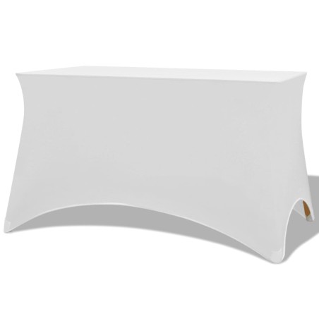 Capa extensível para mesa 2 pcs 243x76x74 cm branco