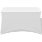 Capa extensível para mesa 2 pcs 243x76x74 cm branco