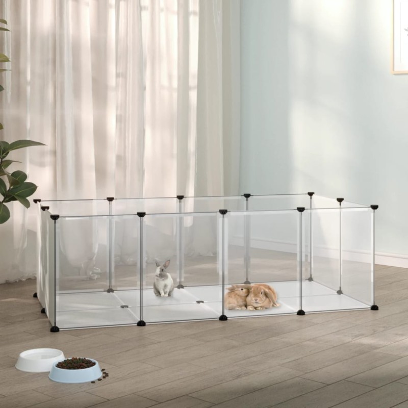 Gaiola p/ animais pequenos 144x74x46,5cm PP e aço transparente-Casotas e gaiolas para animais pequenos-Home Retail