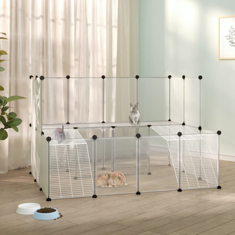 Gaiola p/ animais pequenos 143x107x93 cm PP e aço transparente-Casotas e gaiolas para animais pequenos-Home Retail