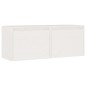 Armários de parede 2 pcs 45x30x35 cm pinho maciço branco