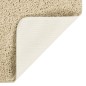 Tapete shaggy 160x230 cm antiderrapante cor creme