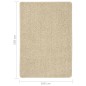 Tapete shaggy 160x230 cm antiderrapante cor creme