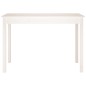 Mesa de jantar 110x55x75 cm madeira de pinho maciça branco