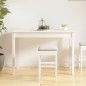 Mesa de jantar 110x55x75 cm madeira de pinho maciça branco