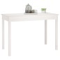 Mesa de jantar 110x55x75 cm madeira de pinho maciça branco