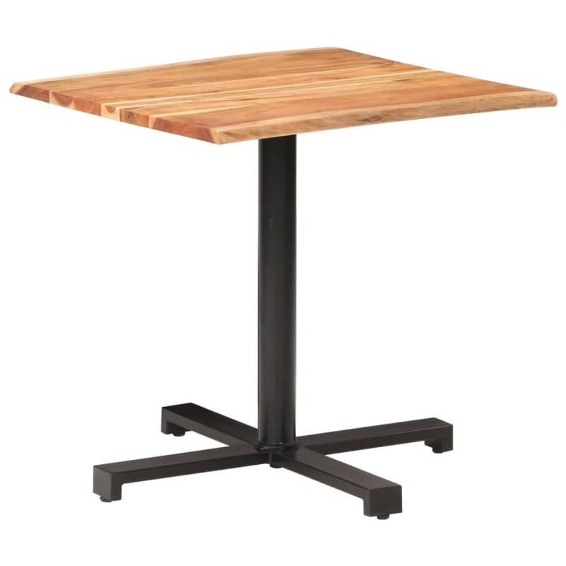 Mesa de bistrô com arestas vivas 80x80x75 cm acácia maciça-Mesas de cozinha e de sala de jantar-Home Retail