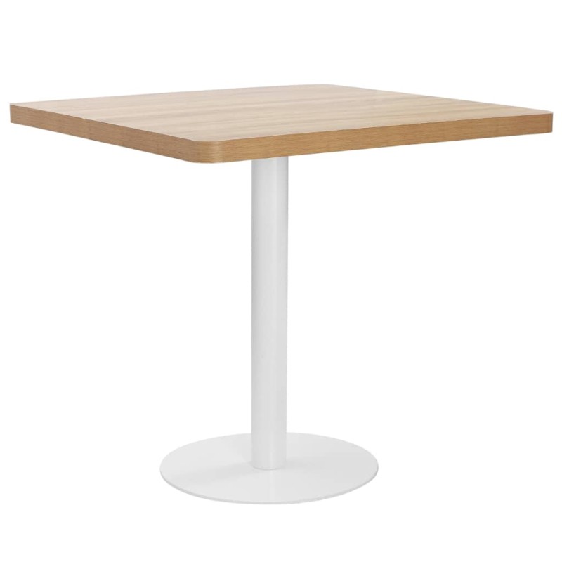 Mesa bistrô 80x80 cm MDF castanho-claro-Mesas de cozinha e de sala de jantar-Home Retail