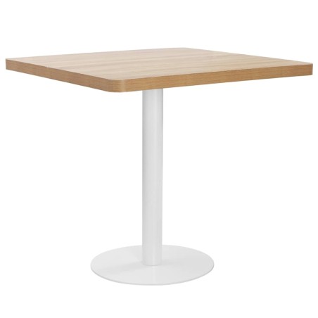 Mesa bistrô 80x80 cm MDF castanho-claro