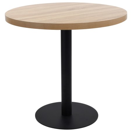 Mesa bistrô 80 cm MDF castanho-claro