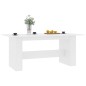 Mesa de jantar 180x90x76 cm derivados de madeira branco