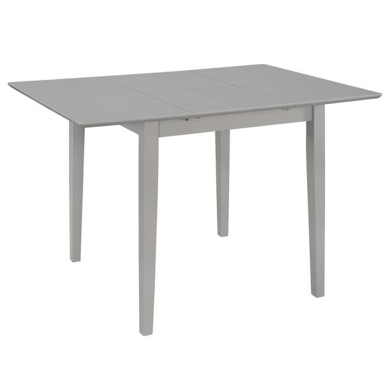 Mesa de jantar extensível (80-120)x80x74 cm MDF cinzento-Mesas de cozinha e de sala de jantar-Home Retail