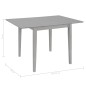 Mesa de jantar extensível (80-120)x80x74 cm MDF cinzento