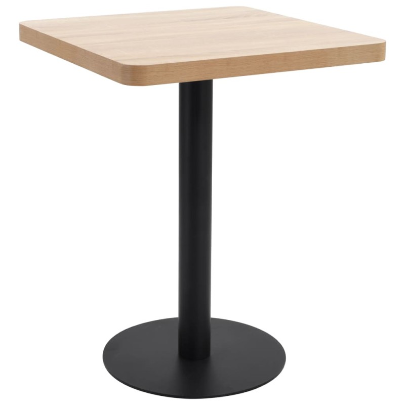 Mesa bistrô 60x60 cm MDF castanho-claro-Mesas de cozinha e de sala de jantar-Home Retail