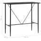 Mesa de bar 120x60x110 cm MDF preto