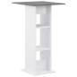 Mesa de bar 60x60x110 cm branco e antracite