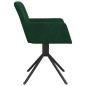 Cadeiras de jantar giratorias 2 pcs veludo verde-escuro