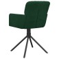 Cadeiras de jantar giratorias 2 pcs veludo verde-escuro