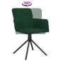 Cadeiras de jantar giratorias 2 pcs veludo verde-escuro