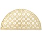 Mesa de apoio vintage semicircular metal 72x36x74 cm dourado