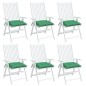 Almofadões de cadeira 6 pcs 50x50x7 cm tecido oxford verde