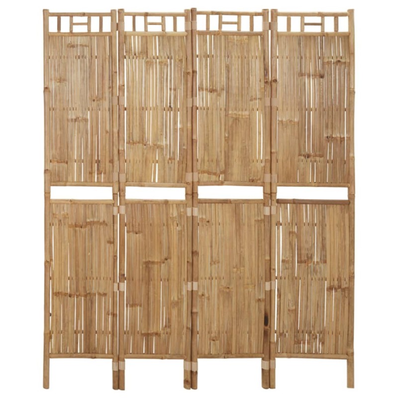 Biombo/divisória com 4 painéis 160x180 cm bambu-Biombos-Home Retail