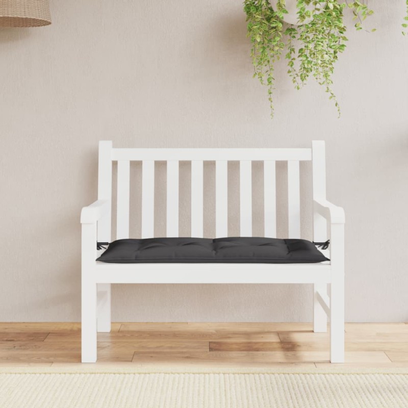 Almofadão p/ banco de jardim 100x50x7 cm tecido oxford preto-Almofadas para poltronas e sofás-Home Retail