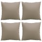 Almofadas decorativas 4 pcs 40x40 cm tecido cinza-acastanhado