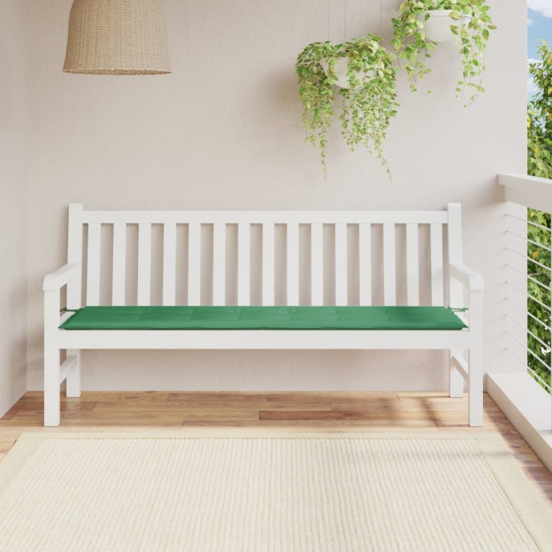 Almofadão p/ banco de jardim 180x50x3 cm tecido oxford verde-Almofadas para poltronas e sofás-Home Retail