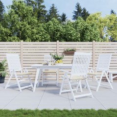 Almofadões p/ cadeiras de jardim 4 pcs tecido oxford creme