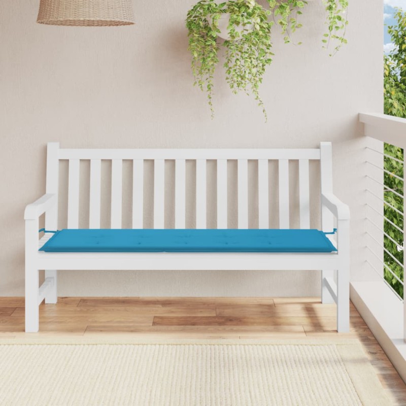 Almofadão p/ banco de jardim 150x50x3 cm tecido oxford azul-Almofadas para poltronas e sofás-Home Retail