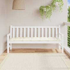 Almofadão p/ banco de jardim tecido oxford branco nata