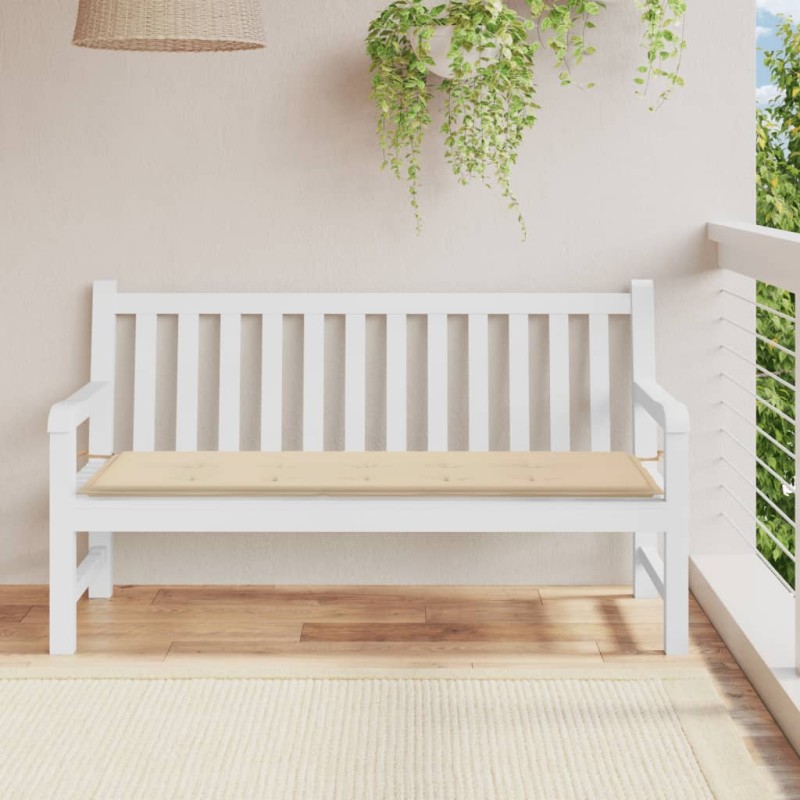 Almofadão p/ banco de jardim 150x50x3 cm tecido oxford bege-Almofadas para poltronas e sofás-Home Retail