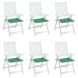 Almofadões p/ cadeiras de jardim 6 pcs tecido oxford verde