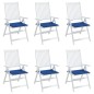 Almofadões p/ cadeiras jardim 6 pcs 50x50x3 cm oxford azul real