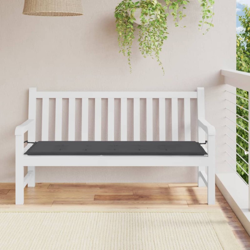 Almofadão p/ banco jardim 150x50x3 cm tecido oxford antracite-Almofadas para poltronas e sofás-Home Retail