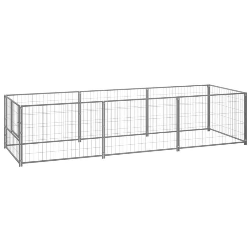 Canil para cães 3 m² aço prateado-Canis-Home Retail