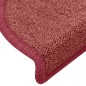 Tapete/carpete para degraus 15 pcs 65x24x4 cm vermelho