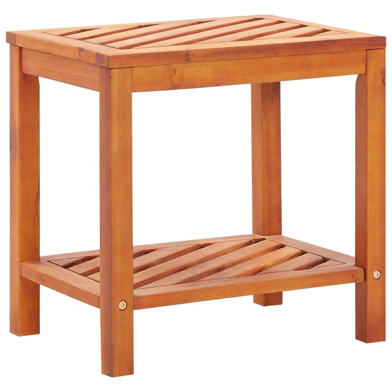 Mesa lateral em madeira de acácia maciça 45x33x45 cm-Mesas de apoio-Home Retail