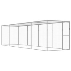 Jaula para gatos 6x1,5x1,5 m aço galvanizado