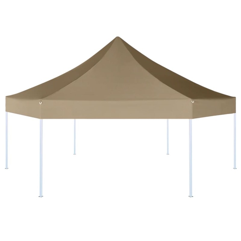 Tenda pop-up hexag. dobrável 3,6x3,1m 220g/m² cinza-acastanhado-Toldos e gazebos-Home Retail