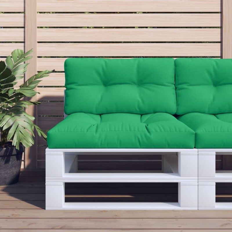 Almofadões para móveis de paletes 2 pcs tecido verde-Almofadas para poltronas e sofás-Home Retail