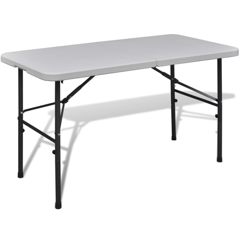 Mesa de jardim dobrável 122 cm HDPE branco-Mobiliário para campismo-Home Retail