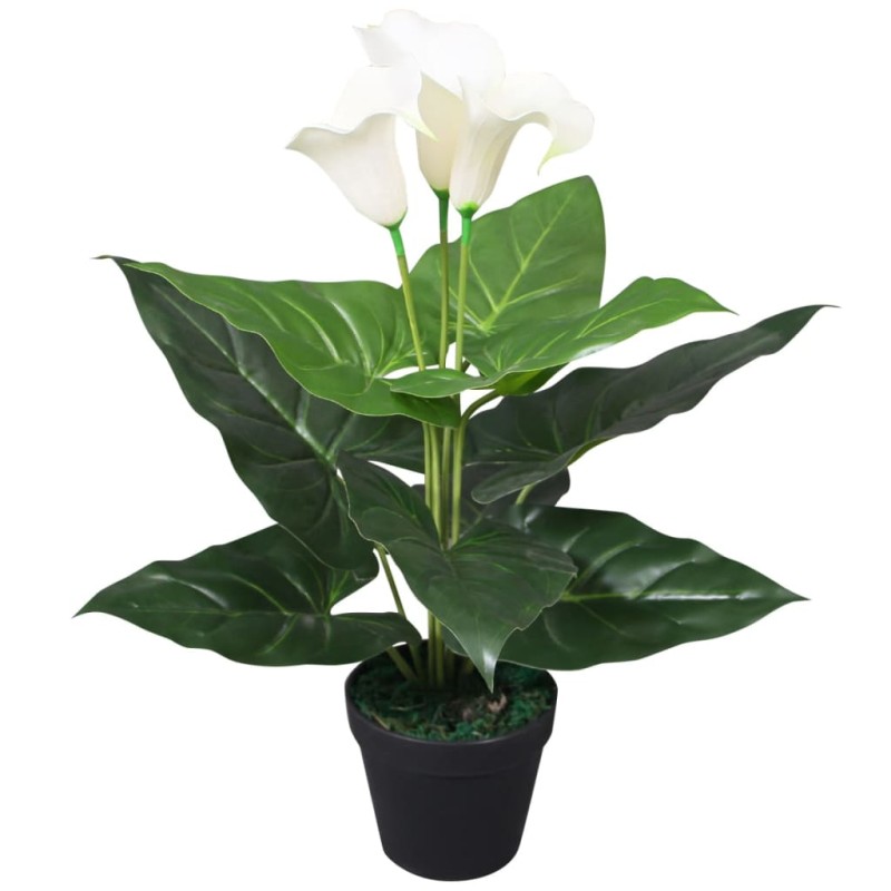 Planta jarro artificial com vaso 45 cm branco-Flores sintéticas-Home Retail