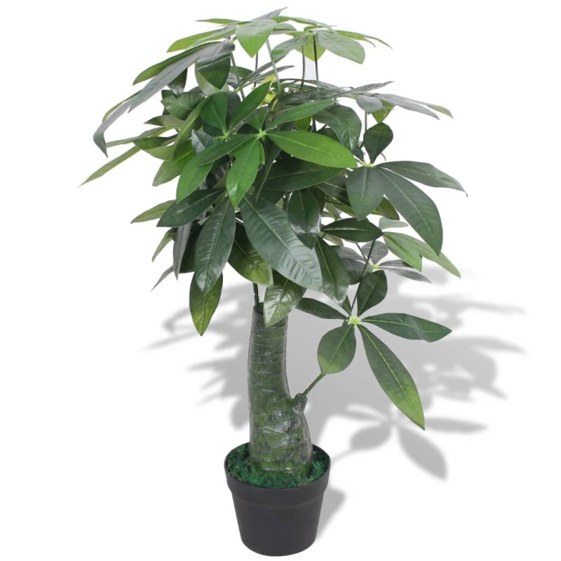 Planta árvore da sorte artificial com vaso 85 cm verde-Flores sintéticas-Home Retail