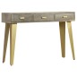 Mesa consola 110x35x76cm mangueira mangueira cinzento c/ bronze