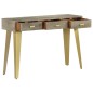 Mesa consola 110x35x76cm mangueira mangueira cinzento c/ bronze