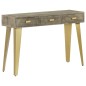 Mesa consola 110x35x76cm mangueira mangueira cinzento c/ bronze