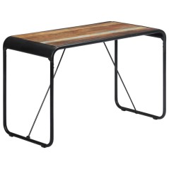 Mesa de jantar 118x60x76 cm madeira maciça recuperada