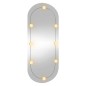 Espelho de parede oval com luzes LED 25x60 cm vidro